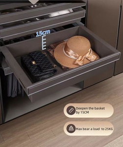 HNOSS Five-layer <strong>Wardrobe</strong> Hanging Basket <strong>Drawer</strong> Closet Jewelry <strong>Drawer</strong> <strong>Inserts</strong> Soft Close Undermount <strong>Drawer</strong> Basket - Product Image 6