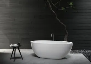 15YRS OEM/ODM Experience Factory Modern Type Bathroom Soaking Freestanding Solid Surface Matte Bathtub Good Price