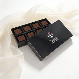 Caja de Embalaje de Cartón Rígido de Alta Gama para Postres de Chocolate con Divisor Personalizado, 4, 6, 8, 9, 12 Compartimentos, Tapa y Base para Trufas - Product Image 2