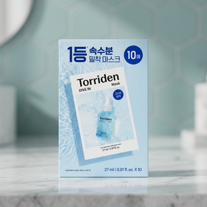 Masque en feuille Torriden Korean Skincare Dive In à l'acide hyaluronique à faible poids moléculaire 27ml x 10 feuilles - Product Image 3