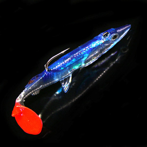 Señuelo de pesca de agua dulce con anzuelo único y cola roja, cebo suave biónico de 8 cm y 6 g para lubina, paquete de 7 - Product Image 3