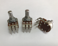 Potentiomètre de contrôle de volume à double gang à angle droit de 16 mm B100K
