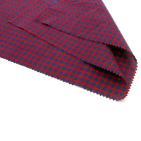 Tissu teint en fil à rayures rouges et noires en coton recyclé de haute qualité pour jupe