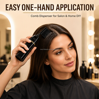 Bouteille applicatrice professionnelle pour coloration capillaire avec peigne à racines, distributeur de coloration, applicateur d'huile capillaire, outil de coloration pour salon
