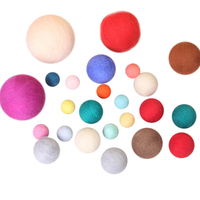 Personnalisé taille 1cm 1.2cm 1.5cm 2cm 3cm 4cm 5cm 6cm coloré népal De Noël feutre de laine sèche balls