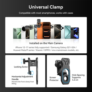 APEXEL Téléobjectif 6X avec clip universel compatible avec les smartphones Samsung et Android 17/16/15/<span class=keywords><strong>14</strong></span>/13 <span class=keywords><strong>Pro</strong></span>/<span class=keywords><strong>Max</strong></span> - Product Image 6