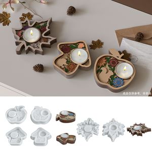 Gipscement Esdoornblad Kandelaar Siliconen Mal Geschikt Voor Apple Champignon Kaars Cup Mal Huisdecoratie - Product Image 2