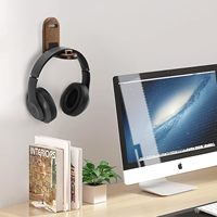 Support mural pliable en bambou pour casque audio BH – Crochet adhésif pour écouteurs