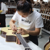 Acoustic Guitar 39 Inch Cutaway Solid Top Engleman Spruce Acoustic Guitar Sapele Back Side High Quality Folk Guitar