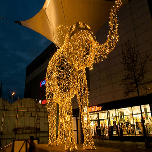 Guirlandes lumineuses d'éléphant de Noël pour extérieur, imperméables, LED, décoration - Product Image 1