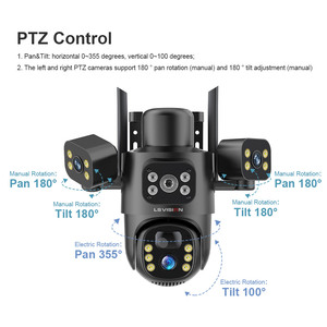 LS tầm nhìn phong cách mới đa ống kính 4g PTZ <span class=keywords><strong>camera</strong></span> an ninh năng lượng mặt trời Powered với built-in còi báo động phát hiện chuyển động wifi cảnh báo - Product Image 6