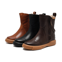 Bottines en daim à lacets pour femmes, respirantes, confortables, doublées de polaire