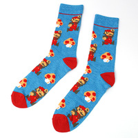 Chaussettes en coton de haute qualité pour hommes et femmes, dessin animé joyeux, Donkey Kong meias, coloré, drôle, sport mario d'équipage