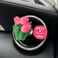 Diffuseurs de parfum pour voiture en forme de tulipe élégante, clip de ventilation, décoration intérieure, cadeaux pour femmes, nouveau désodorisant pour voiture