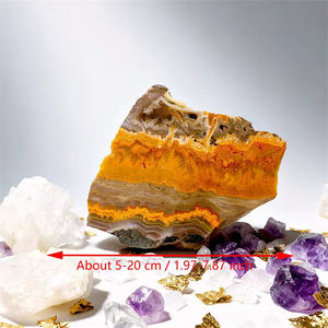 Cristales <span class=keywords><strong>Espirituales</strong></span> de Alta Calidad, Rebanadas de Piedras Curativas, Gema Natural de <span class=keywords><strong>Jaspe</strong></span> Amarillo Abejorro para Decoración - Product Image 5