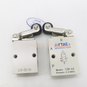 Vanne mécanique Airtac S3R08, type à levier à rouleaux, vanne de commande pneumatique, filetage interne, alliage d'aluminium - Product Image 2