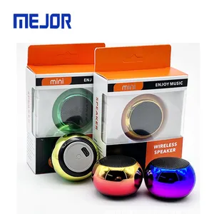 Small Gradient Color metal circle speakers 3D portable Round sound box M3 Super Mini wireless speaker