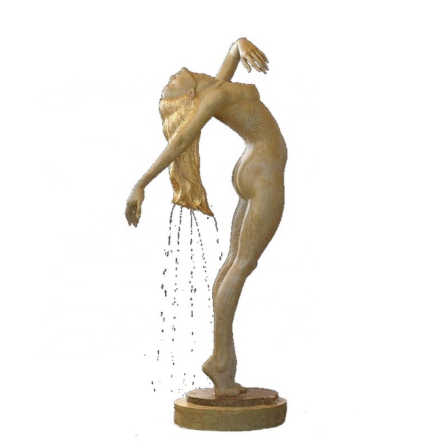 Bronze Statue Girl Life Size Bronze Statue Girl Life Size Art with Fountain Bronze Nude Girl Figures Statues