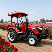 Tracteur agricole 4x4 de 80 CV étonnant avec cabine climatisée, système hydraulique robuste, capacité de levage élevée et support agricole moderne