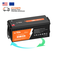 LiTime 12V 200Ah Plus LiFePO4 Batterie au lithium 200A BMS Capacité de débit plus forte US EU AU JP CA Stock