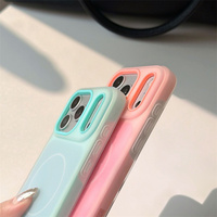 Coque de téléphone magnétique 2-en-1 effet gelée couleur bonbon pour iPhone 18 Pro Max 17 16 15 14 13 12 11, protection antichoc mate