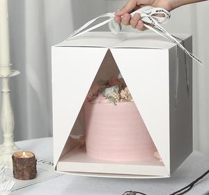 Caixas de Bolo Personalizadas para Aniversário, Decorativas, de Papelão Branco com Abertura Dupla, Laminação Fosca, Revestimento UV, Recicláveis e Seguras para Alimentos - Product Image 3