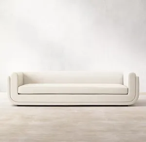 U-förmiger Rahmen durchgehend gebogene Möbel Innen Luxus Rückenlehne dekorative Stoff Sofa