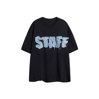 T-shirt en coton tricoté vierge pour homme, idéal pour l'impression, l'appliqué et la broderie, 300 g/m², délavé à l'acide, coupe oversize, style streetwear