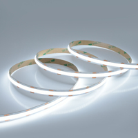Bande LED COB 24V à Haute Efficacité Lumineuse 10mm 304 LED/m 6500K CRI90 avec Colle Désoléguée 16W/m 2224lm/m, Ruban Lumineux Linéaire pour Profil