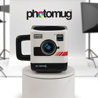 Nouvelle conception de tasse à café avec design d'objectif d'appareil photo, tasse en céramique