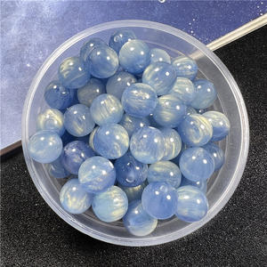 Dream Girl Star Color Streamer Stain Cuentas redondas Agujero recto Cuentas sueltas DIY Collar de pulsera con cuentas hechas a mano - Product Image 3