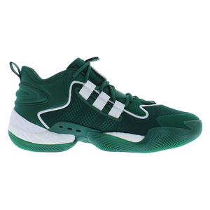 Adidas SM BYW Select Team Chaussures de basket-ball unisexes Vert foncé Chaussures blanches - Product Image 2