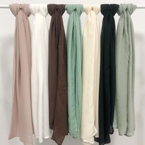 Custom Lightweight Solid Plain Soft Elegant Modal Shawl <strong>Hijab</strong> Muslim Women Fashion Modal <strong>Hijab</strong> - Product Image 5