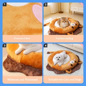 Tempat Tidur Hewan Peliharaan Bentuk Singa Kartun Bulu Halus Hangat Sepanjang Musim, Bestseller Lintas Negara, untuk Kucing dan Anjing, Grosir - Product Image 4
