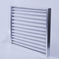 Filter Udara Pra-Filter Lipat Pelat Efek Utama Baru dengan Bingkai Aluminium untuk Pengolahan Gas Limbah Industri, Dimensi Dapat Disesuaikan
