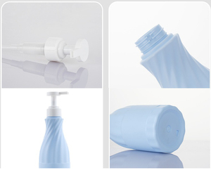 Botella redonda <span class=keywords><strong>de</strong></span> plástico HDPE con bomba <span class=keywords><strong>de</strong></span> loción blanca para el hogar, dispensador <span class=keywords><strong>de</strong></span> <span class=keywords><strong>Gel</strong></span> <span class=keywords><strong>de</strong></span> loción para la piel, color rosa y azul, 16oz, 500ml - Product Image 2