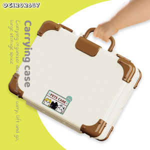 Okul öncesi erken eğitici oyuncaklar köpek peluş Pet oyuncaklar ve aksesuarları bavul saklama kutusu ile set ithalatı çin oynamak için taklit - Product Image 4