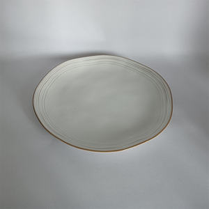 <span class=keywords><strong>Vaisselle</strong></span> en céramique écologique D27.5cm Blanc Ventoux, motifs paysagers portables, MOQ 10 pièces, <span class=keywords><strong>Vaisselle</strong></span> en grès réactif - Product Image 2