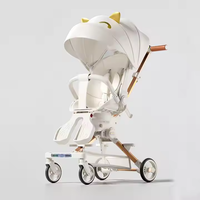 Poussette bébé 3-en-1 pliable en un clic, cadre en alliage d'aluminium, tissu Oxford, pour les bébés de 0 à 3 ans