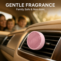Diffuseur de parfum de voiture en alliage de zinc de luxe, épuré et durable, avec structure ondulée, type clip-on pour décoration automobile