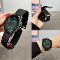 Bracelet magnétique en silicone marin élégant et léger, compatible avec les montres Huawei GT5/GT6 pour femmes, Watch 4/3 Pro pour hommes, 22/18 mm