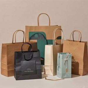 Bolsas de Papel Kraft al por Mayor con Asas, Logotipo Impreso, para Regalos y Compras - Product Image 2