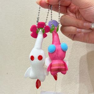 Porte-clés en peluche tricoté <span class=keywords><strong>Pikmin</strong></span>, poupée de dessin animé 8 cm, breloque de sac à dos, cadeau doux et moelleux - Product Image 1