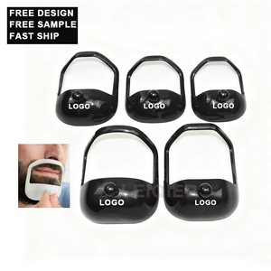 Logo personnalisé <span class=keywords><strong>Barbe</strong></span> Toilettage Set Visage Outil de coiffure avec modèles transparents pour Barbiche et Moustache Guide de coupe - Product Image 1