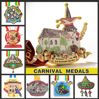 Médaille de Carnaval Sportive Personnalisée en Gros, en Alliage de Zinc, Émail en Relief 3D, Réplique de la Médaille d'Honneur du Karneval allemand, Souvenir de Festival, Récompense