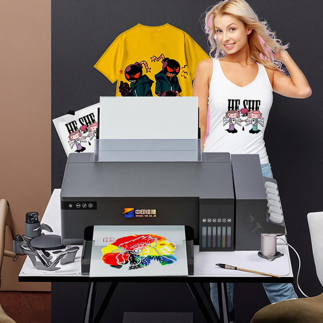 New Digital Inkjet A4 Dtf Printer L1800 L805 Mini DTF Tshirt Printing Machine Direct to Film Transfer 1 Year Warranty