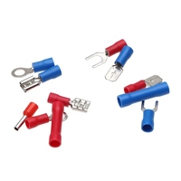 260 pièces cosses de bêche, connecteur de fil isolé, ensemble de fourchettes électriques à sertir assorties