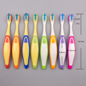Brosse à dents pour enfants, poils doux, double couleur, forme ventrue, brosse à dents manuelle JSM151 - Product Image 5