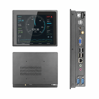 PC Táctil Industrial Todo en Uno de 12.1 Pulgadas, Computadora de Panel Integrada sin Ventilador con Protección IP65 para Equipos de Fábrica