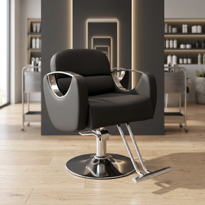 Black Hydraulic Ergonomic <b>Barber</b> <b>Chair</b> 360 Degree Rotation Adjustable Height Salon Styling <b>Chair</b> - Product Image 4